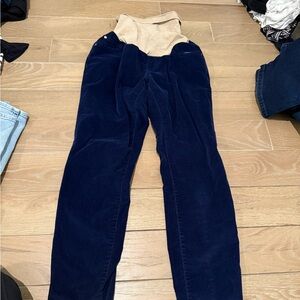 Maternity Navy Blue Corduroy Pants